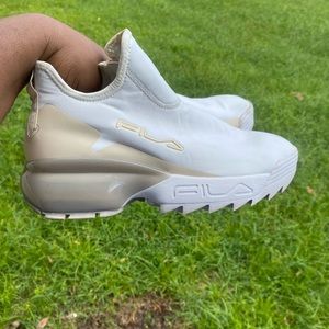 White FILA sneaker boots